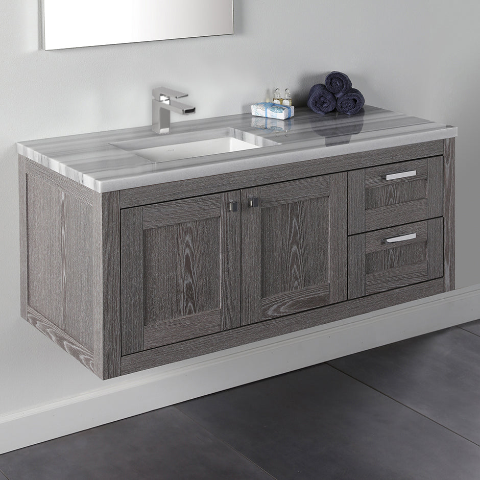 silver oak vanity