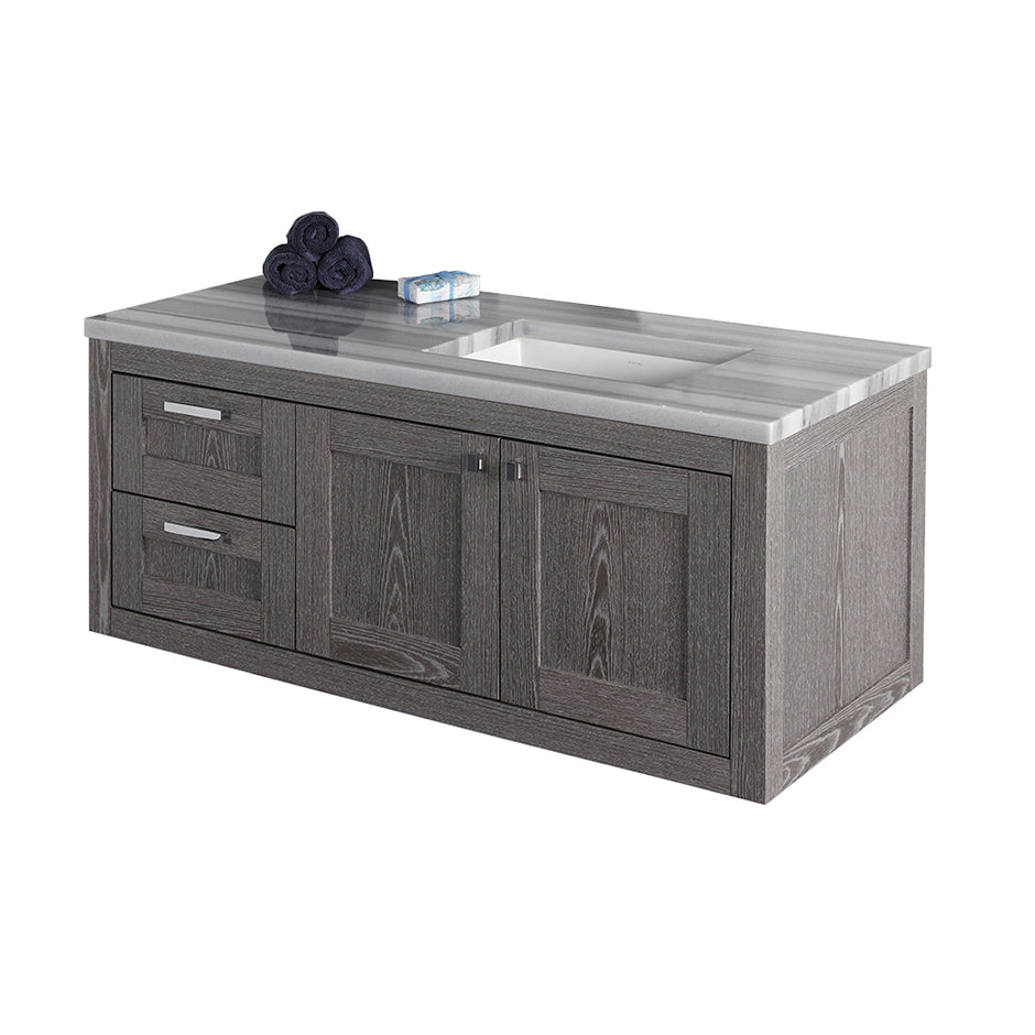 silver oak vanity