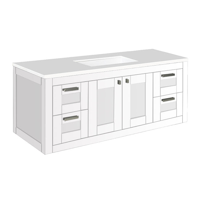 Lacava Stile 48" Wall-Mount Under-Counter Vanity