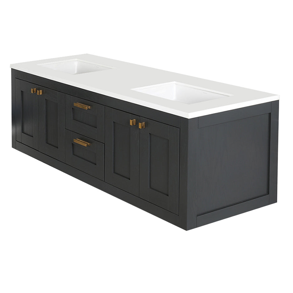 Lacava Stile 72" Wall-Mount Under-Counter Double Vanity