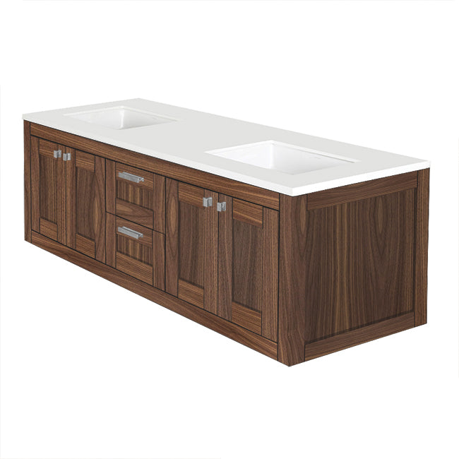 Lacava Stile 60" Wall-Mount Under-Counter Double Vanity