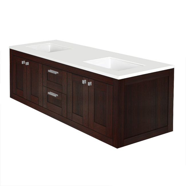 Lacava Stile 60" Wall-Mount Under-Counter Double Vanity