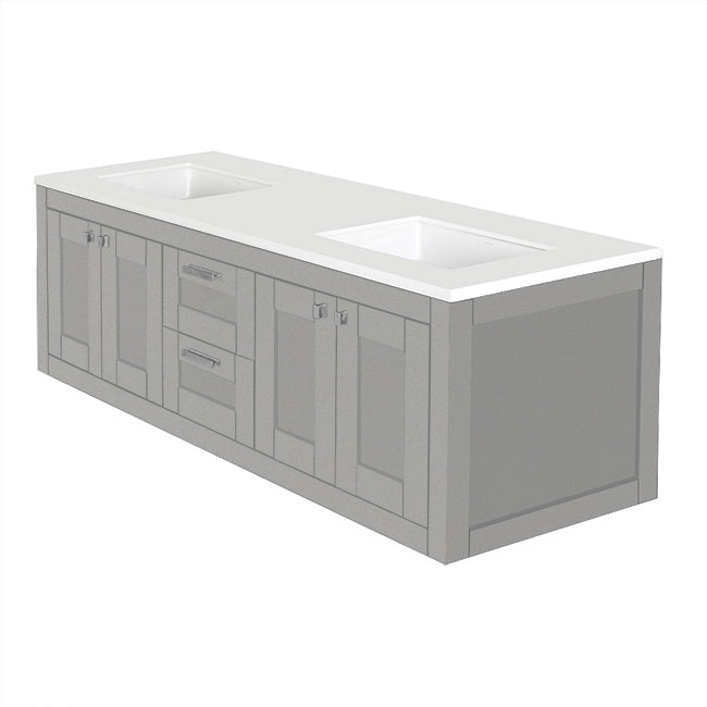 Lacava Stile 60" Wall-Mount Under-Counter Double Vanity