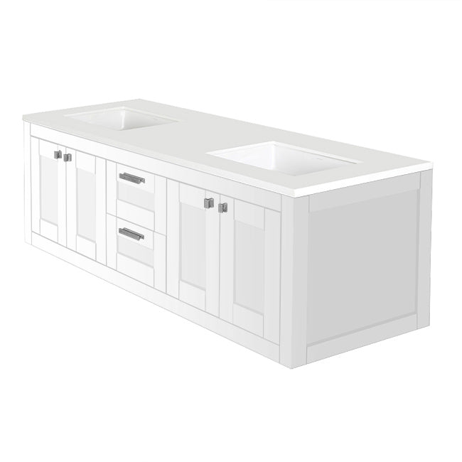 Lacava Stile 60" Wall-Mount Under-Counter Double Vanity