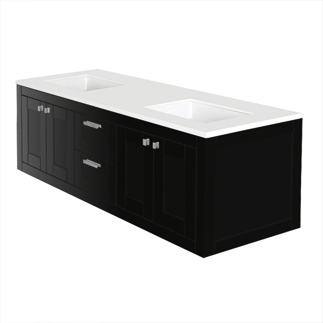 Lacava Stile 60" Wall-Mount Under-Counter Double Vanity