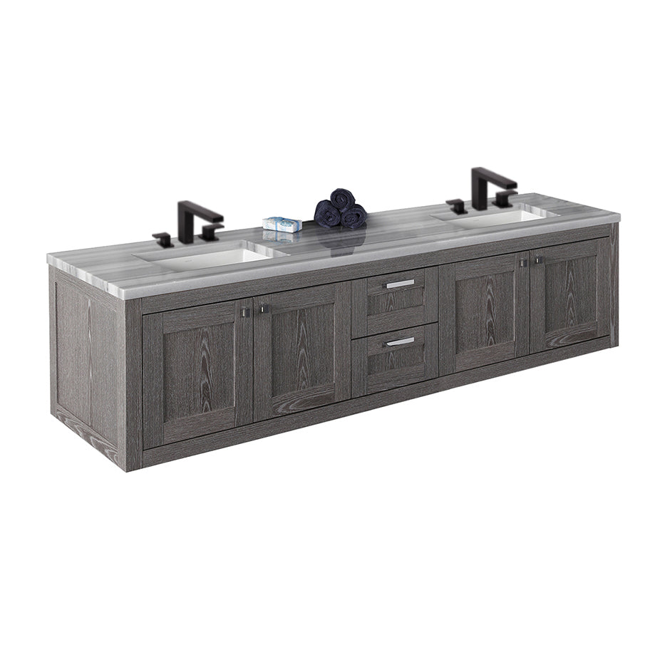 Lacava Stile 72" Wall-Mount Under-Counter Double Vanity