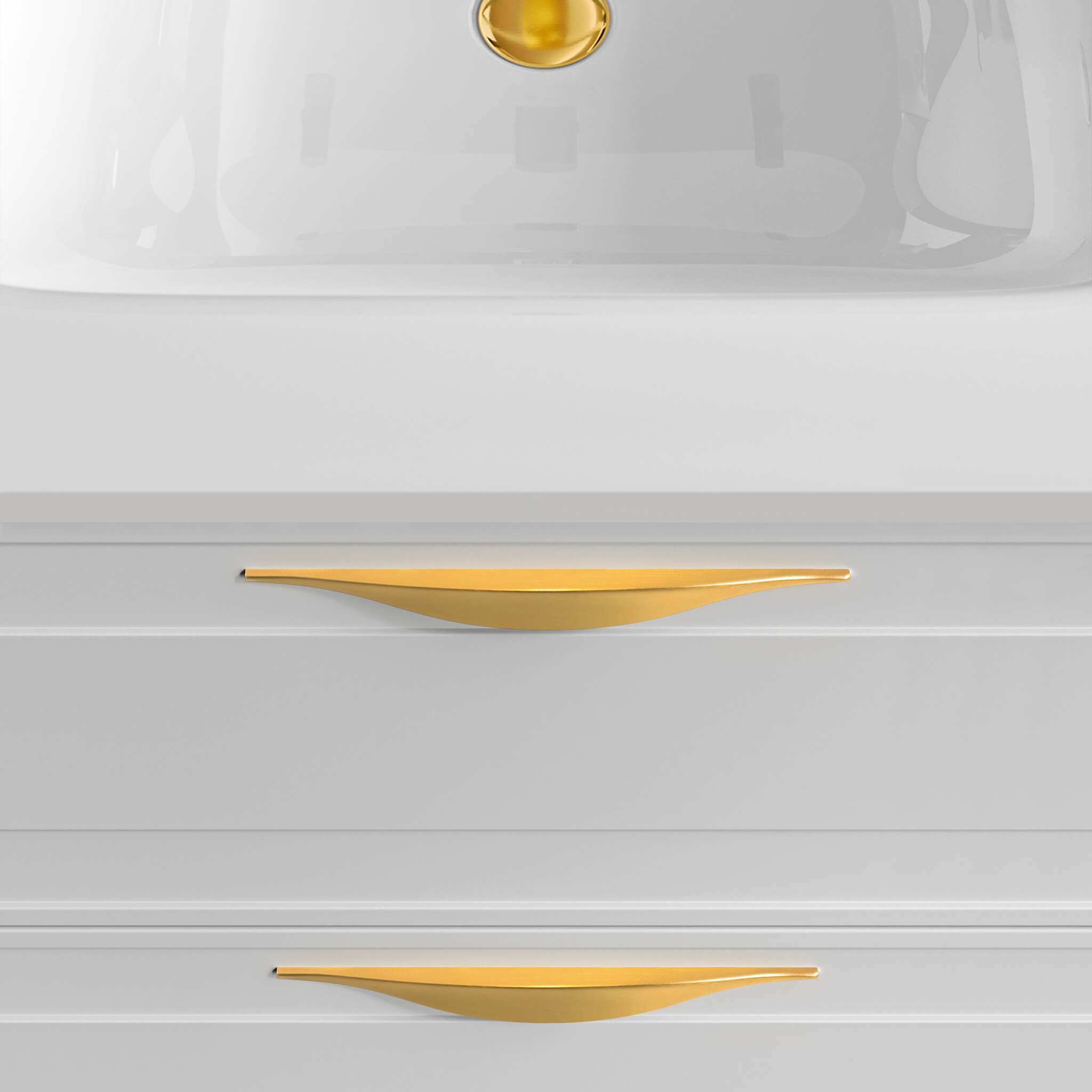 brushed gold vanity handles