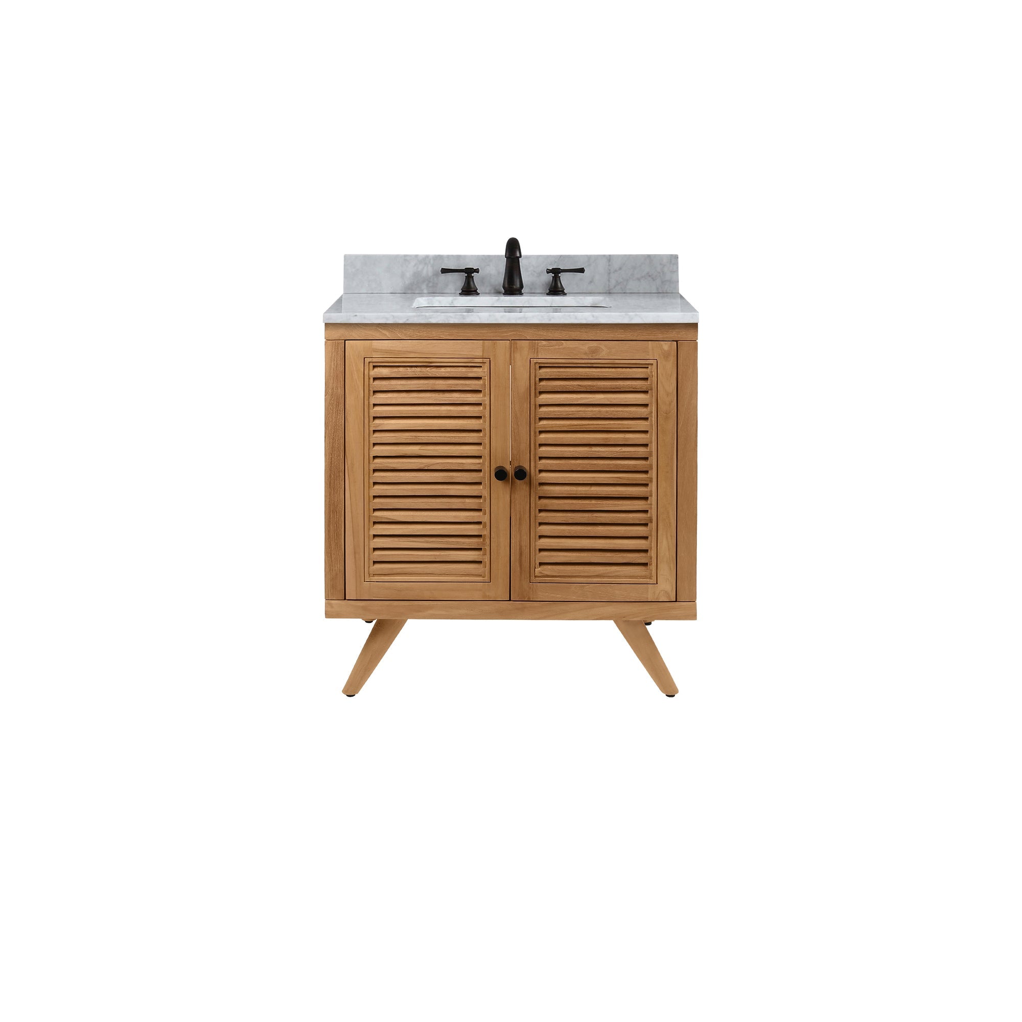 natural teak vanity set