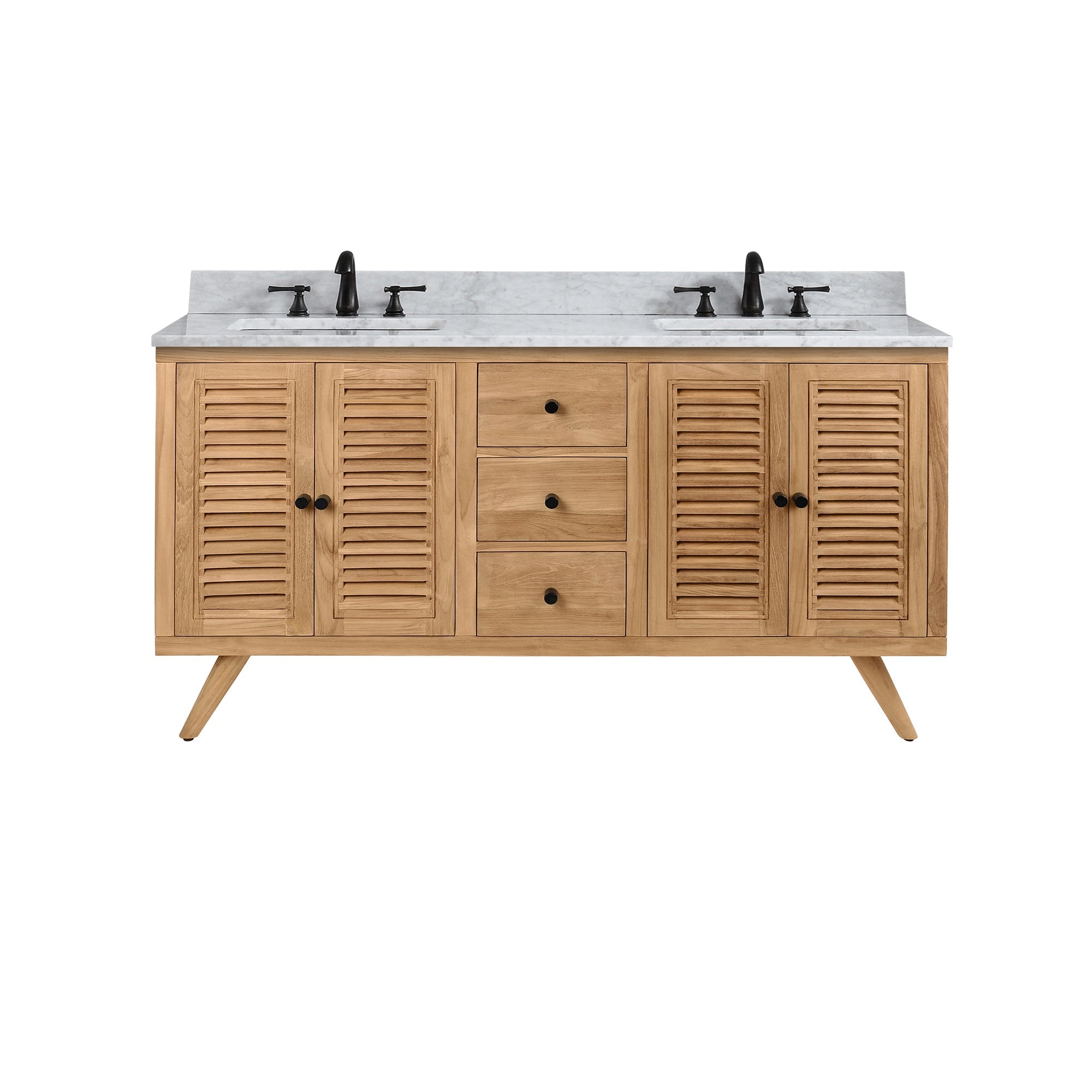 natural teak vanity set