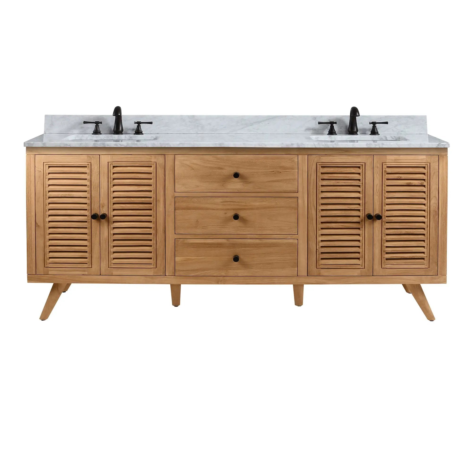 Avanity HARPER-VS73-NT Harper 73 Inch Vanity Set in Natural Teak with ...