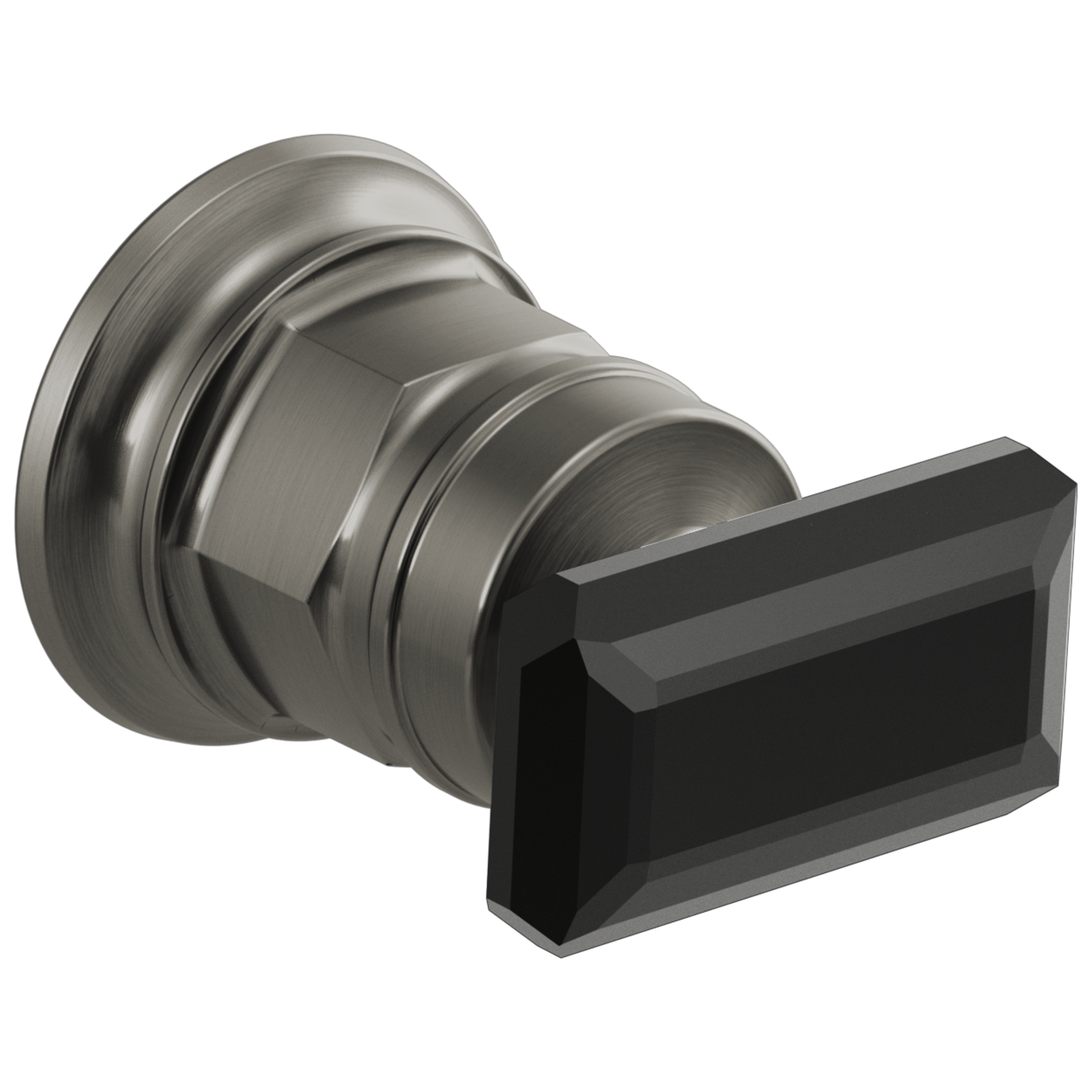 luxe steel / black crystal handle kit