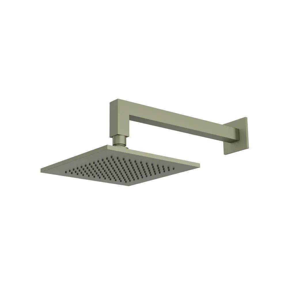 Flusso 8" Solid Brass Showerhead / Rainhead with 12" Wall Mount Shower Arm by Flusso