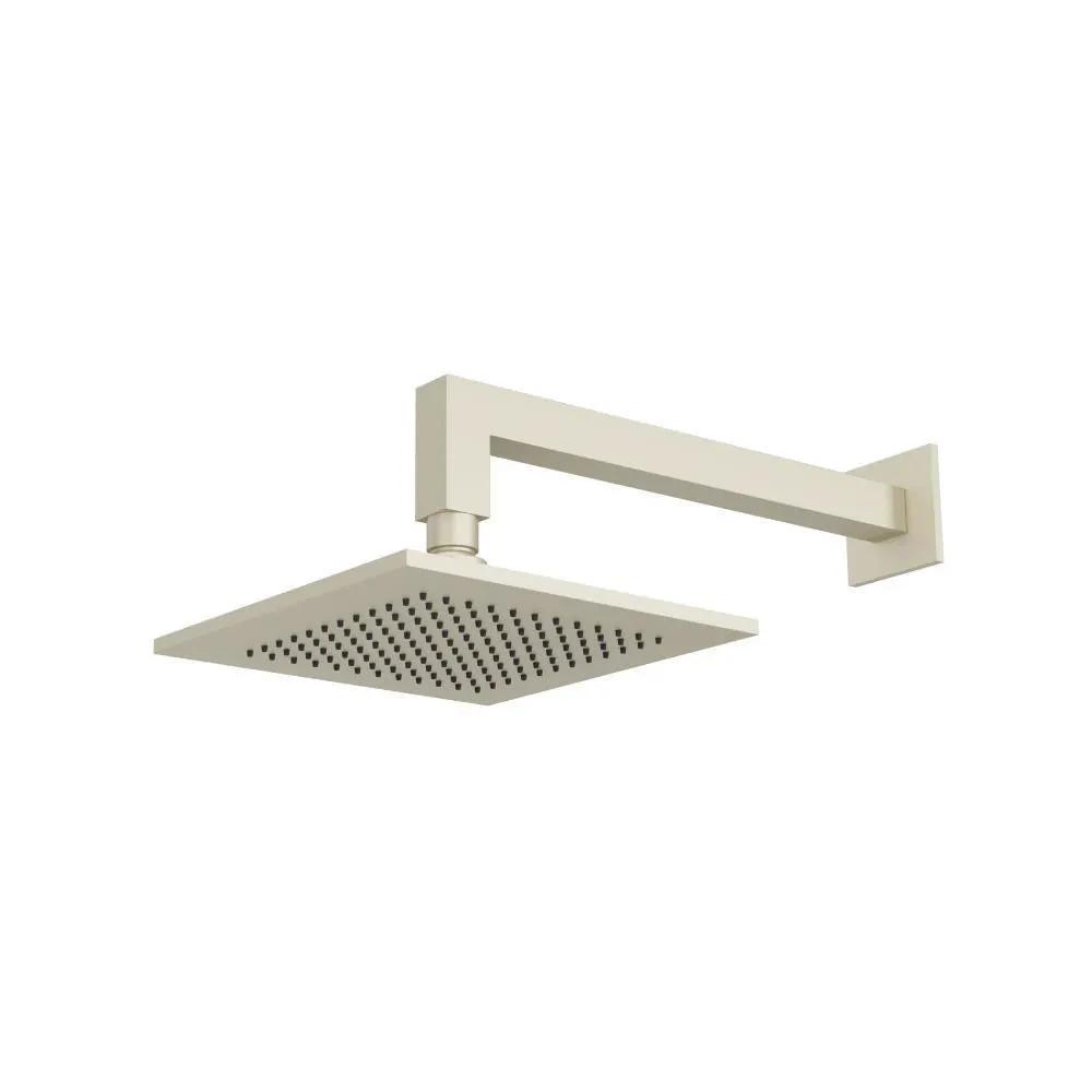 Flusso 8" Solid Brass Showerhead / Rainhead with 12" Wall Mount Shower Arm by Flusso