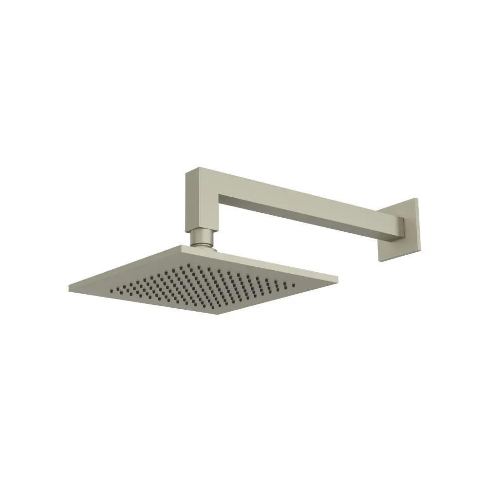 Flusso 8" Solid Brass Showerhead / Rainhead with 12" Wall Mount Shower Arm by Flusso