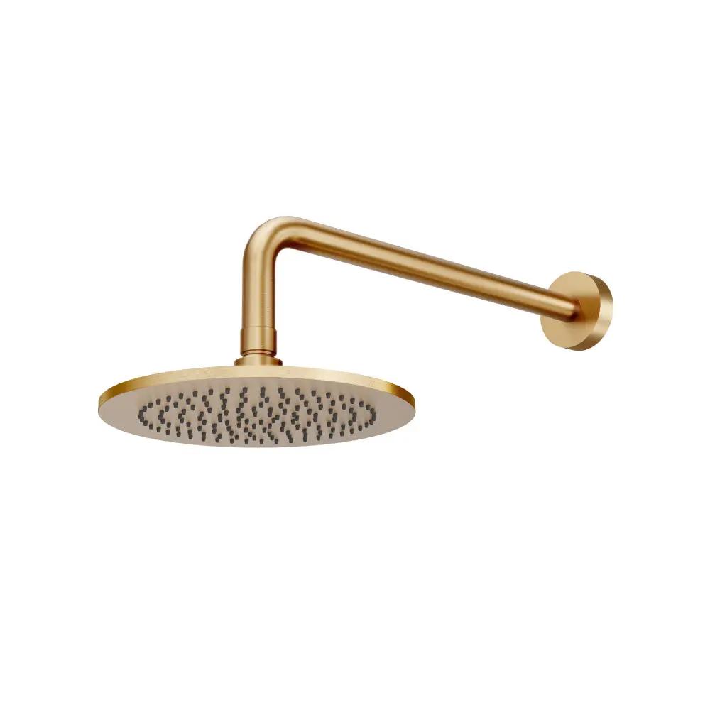 Flusso 8" Solid Brass Showerhead / Rainhead with 12" Wall Mount Shower Arm by Flusso
