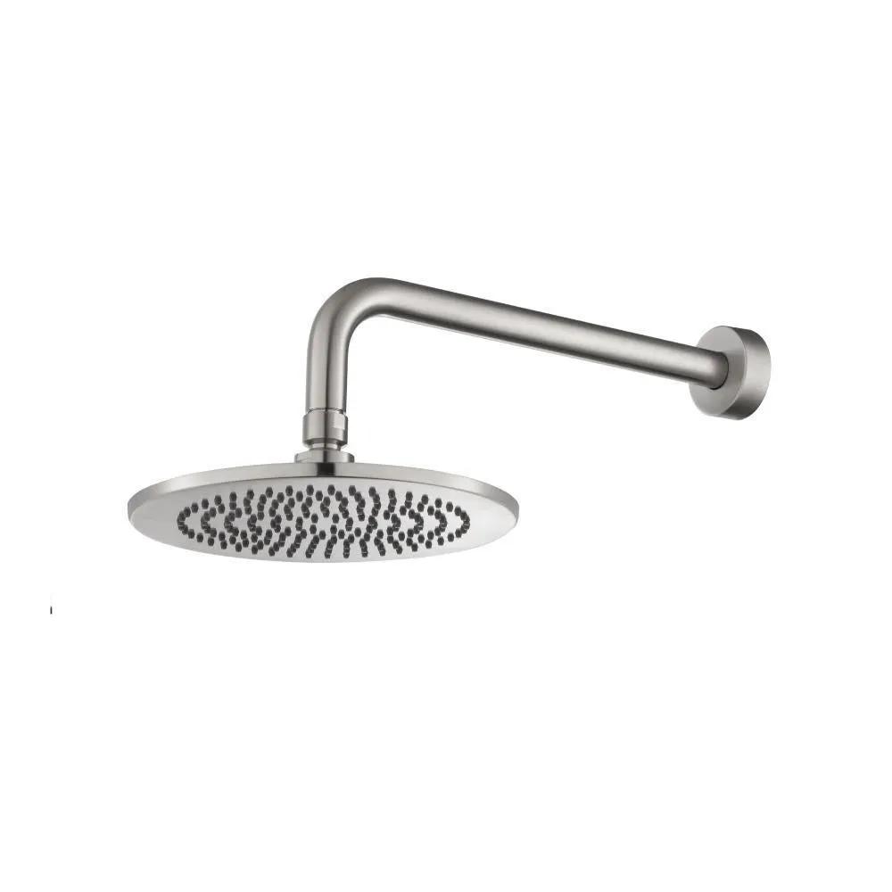 Flusso 8" Solid Brass Showerhead / Rainhead with 12" Wall Mount Shower Arm by Flusso