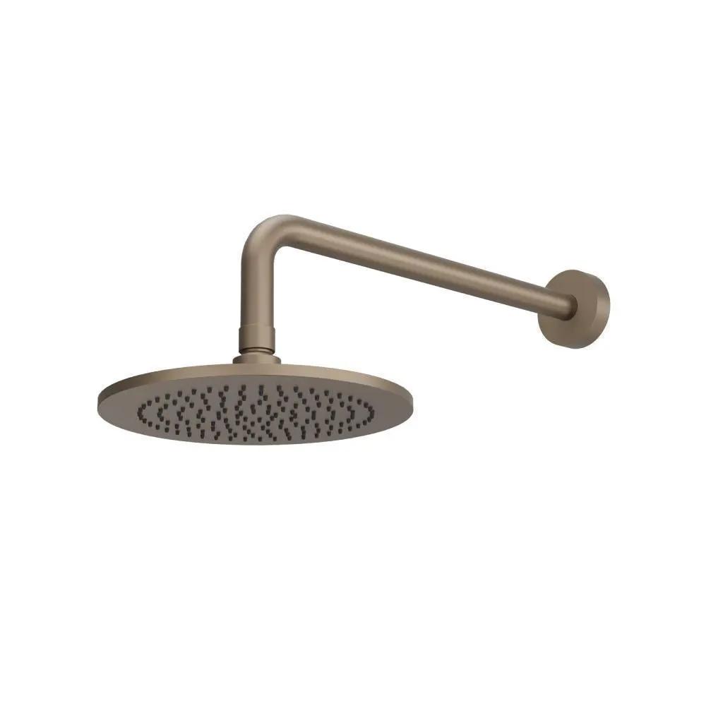 Flusso 8" Solid Brass Showerhead / Rainhead with 12" Wall Mount Shower Arm by Flusso