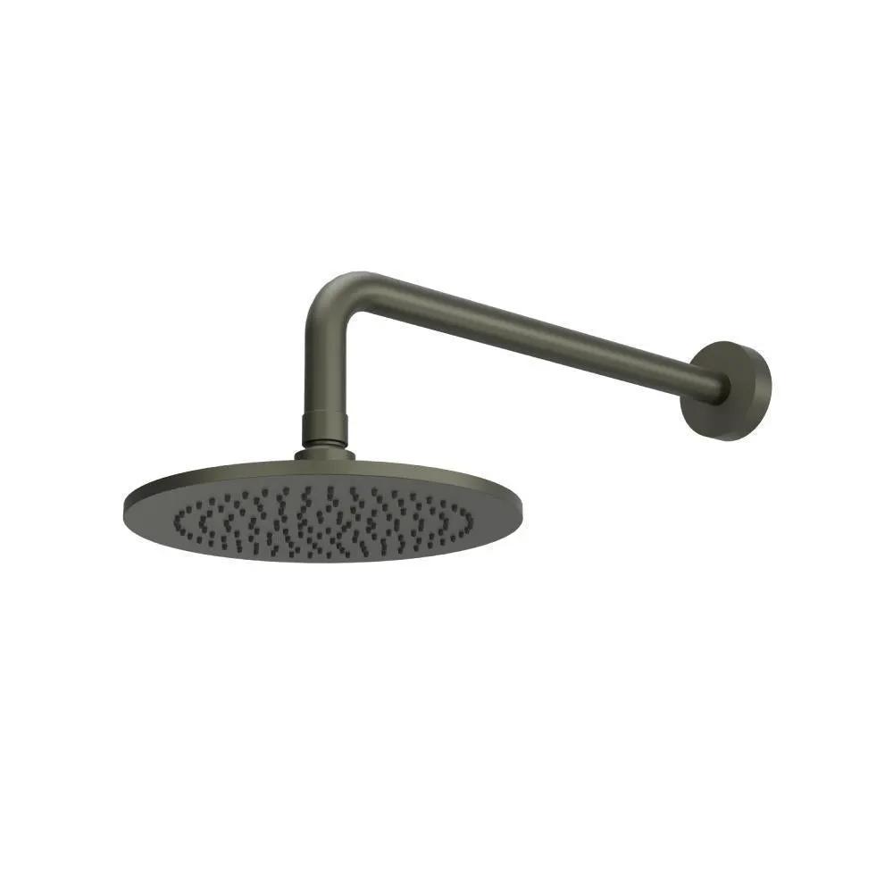 Flusso 8" Solid Brass Showerhead / Rainhead with 12" Wall Mount Shower Arm by Flusso