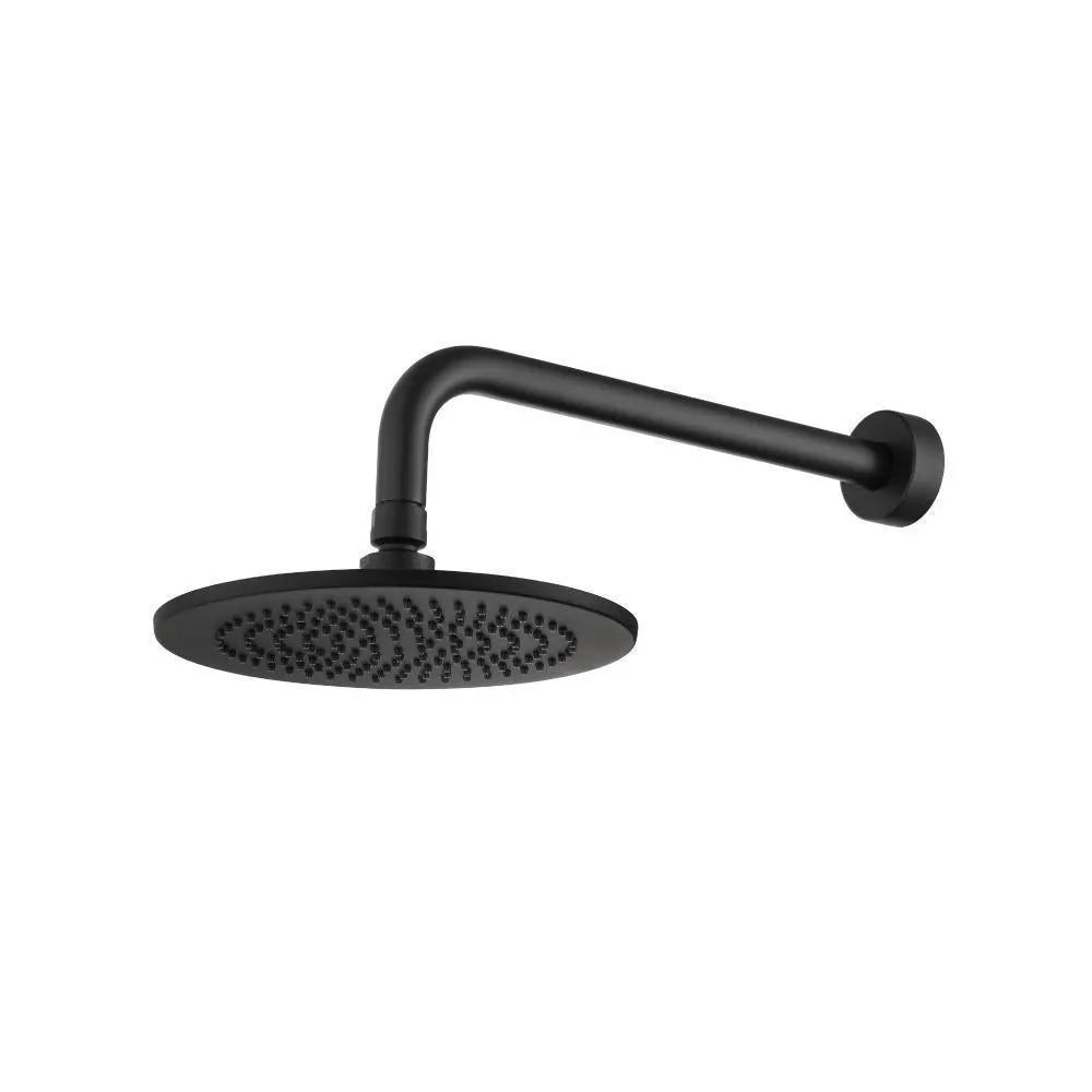 Flusso 8" Solid Brass Showerhead / Rainhead with 12" Wall Mount Shower Arm by Flusso