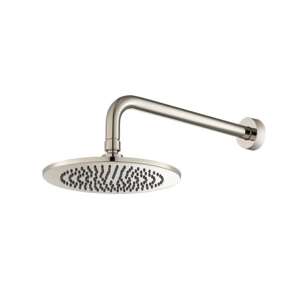 Flusso 8" Solid Brass Showerhead / Rainhead with 12" Wall Mount Shower Arm by Flusso