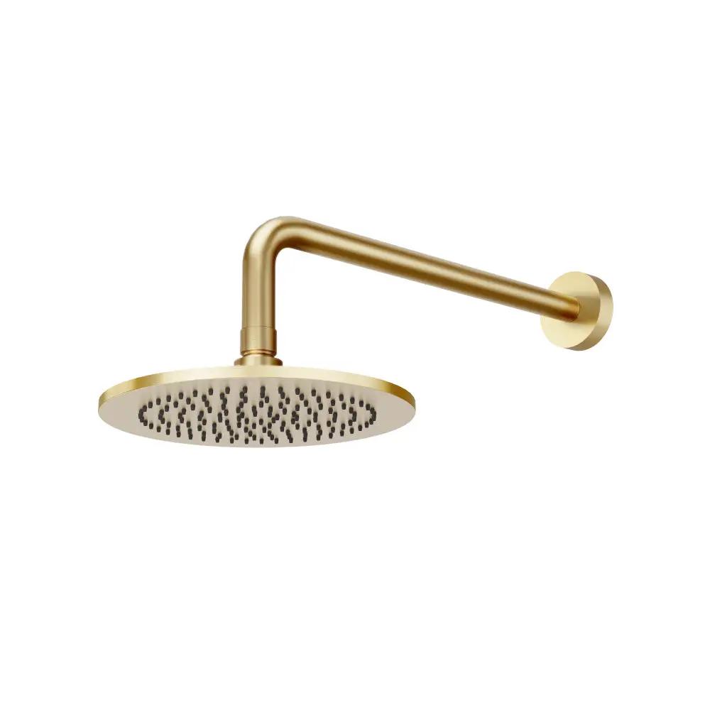 Flusso 8" Solid Brass Showerhead / Rainhead with 12" Wall Mount Shower Arm by Flusso