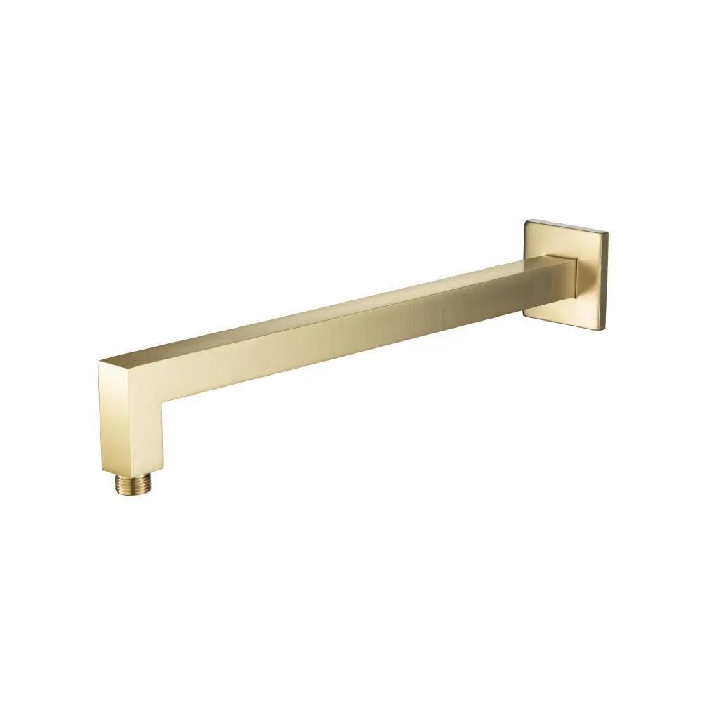 Flusso Wall Mount Square Shower Arm - 16" (400mm) - with Flange by Flusso