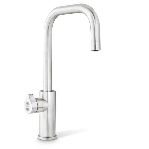 brushed chrome water faucet
