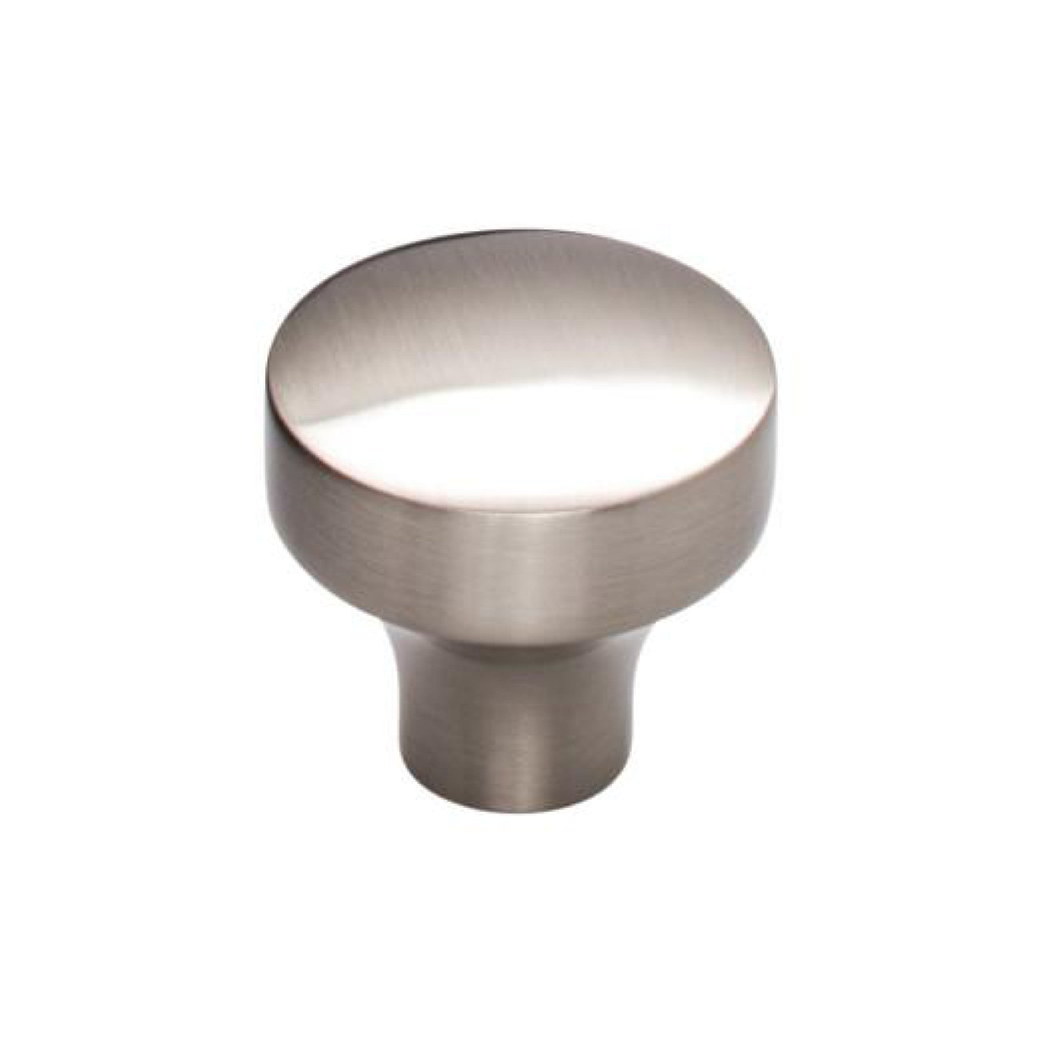 satin nickel knob round