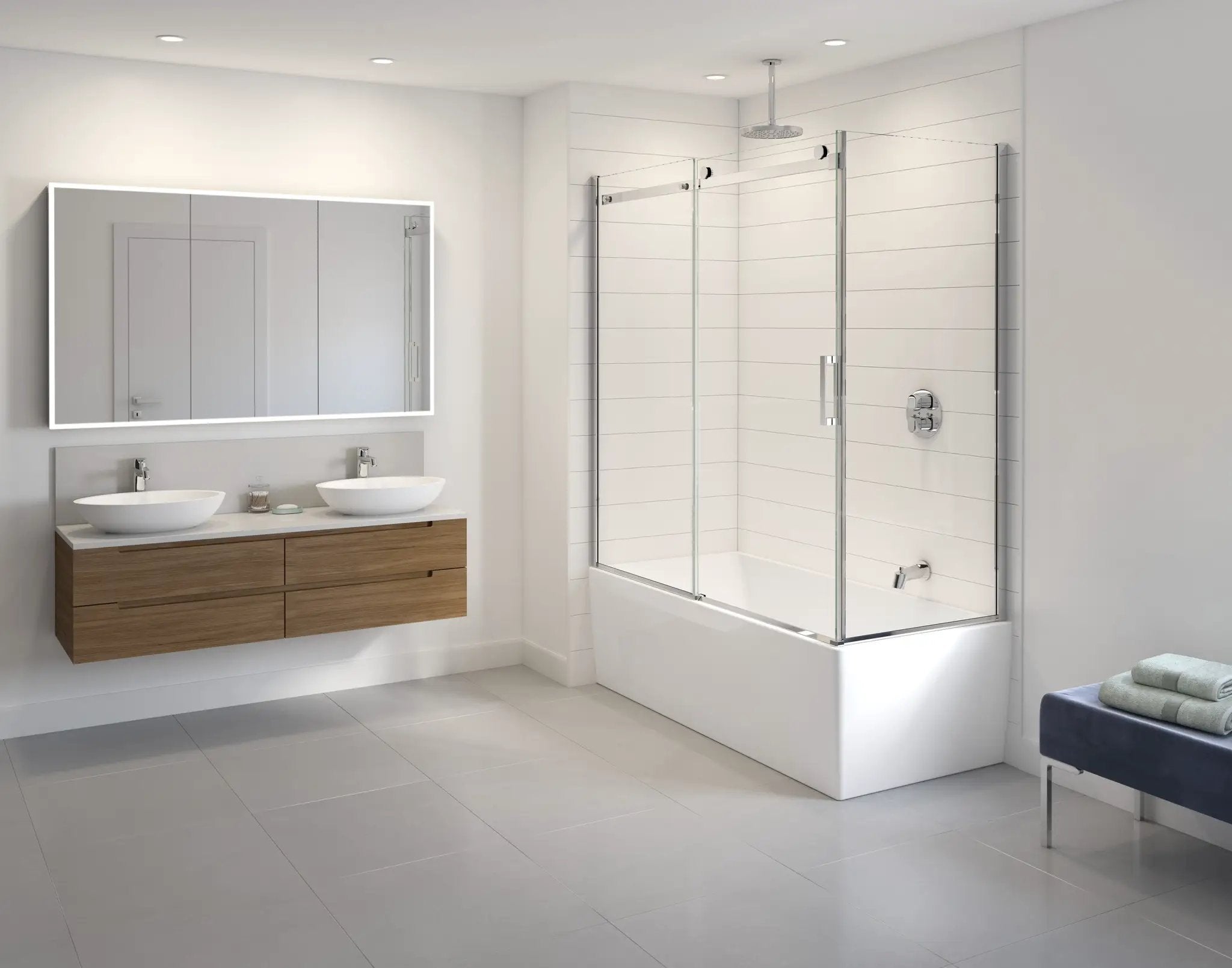 chrome tub enclosure