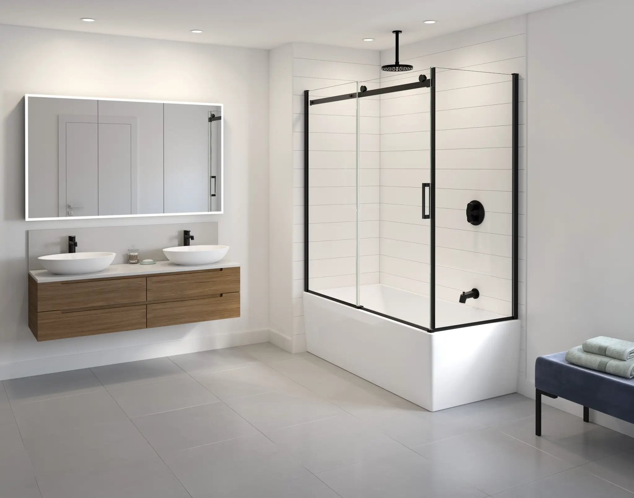matte black tub enclosure