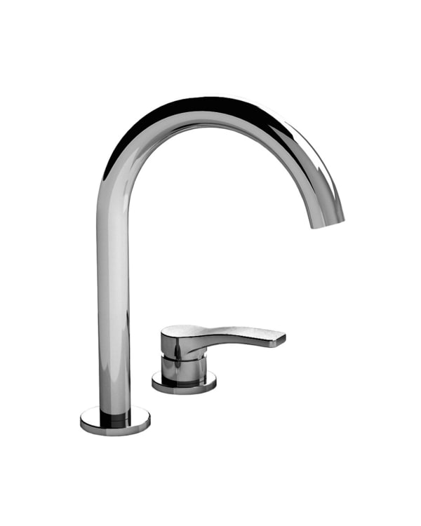 chrome washbasin mixer