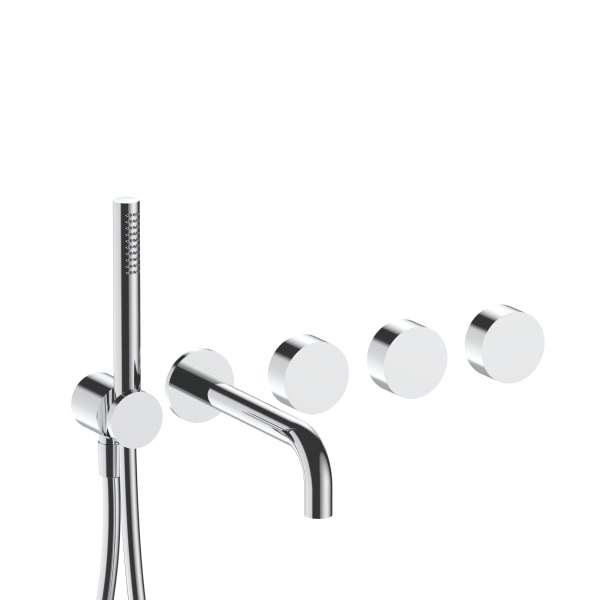 chrome tub filler