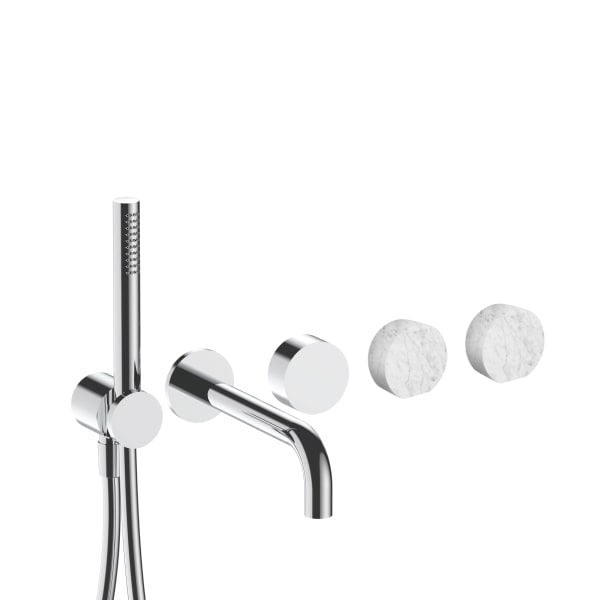 chrome tub filler