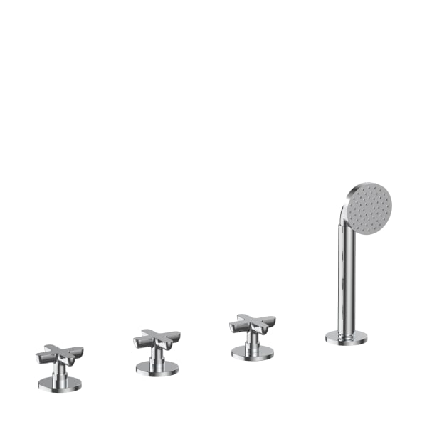 chrome tub set