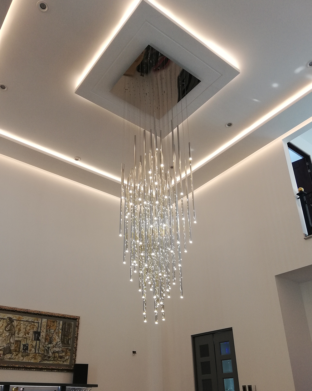 chrome chandelier