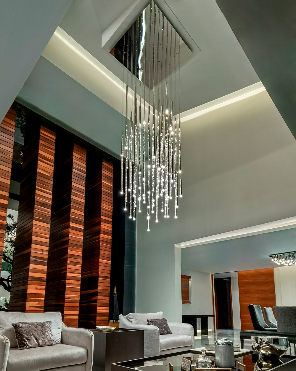 chrome chandelier