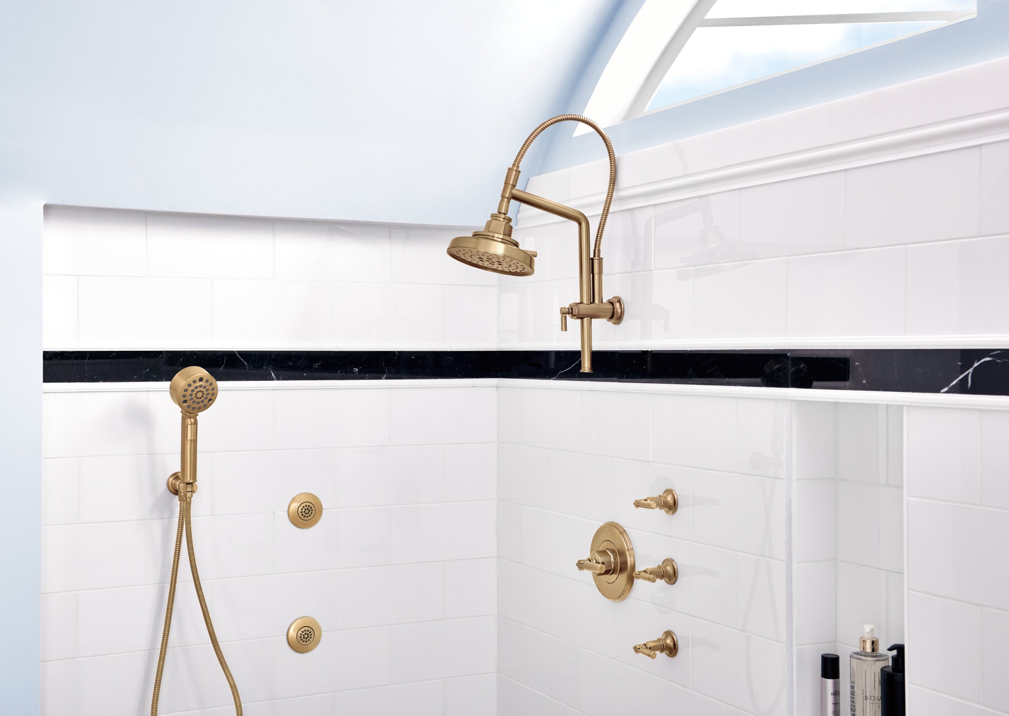 luxe gold shower head