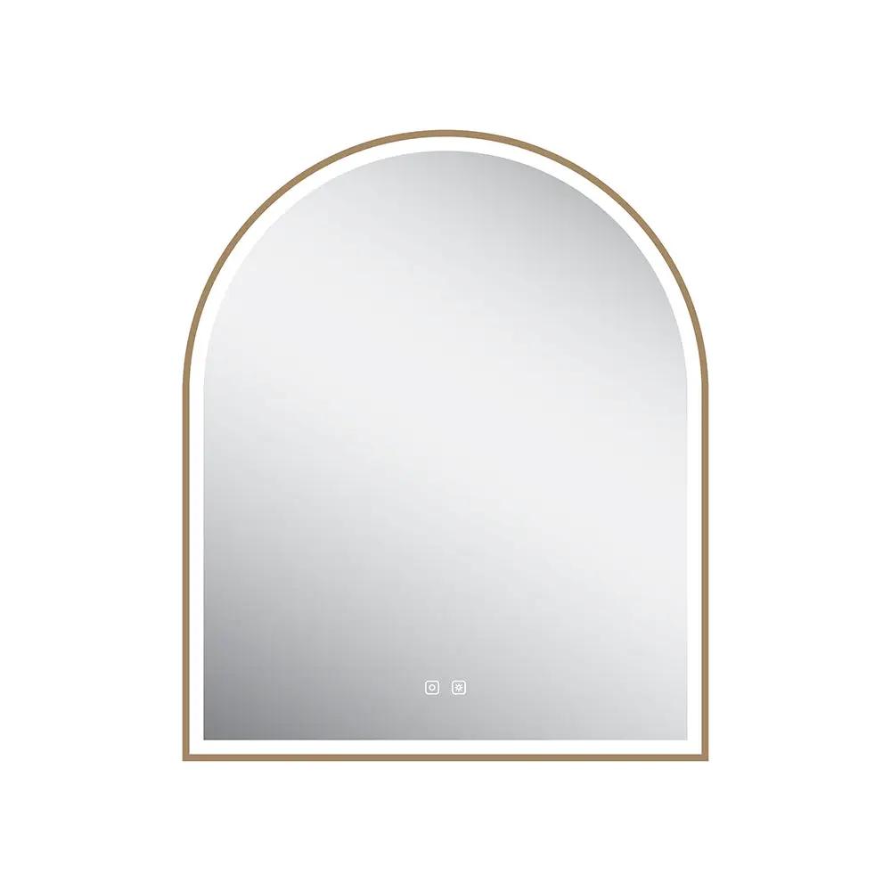 brushed bronze lit mirror