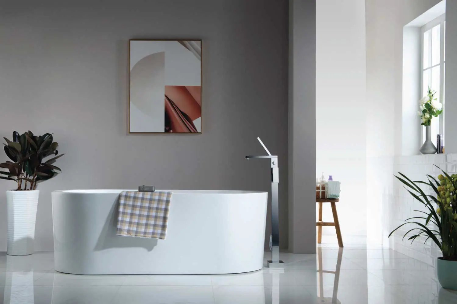chrome tub filler