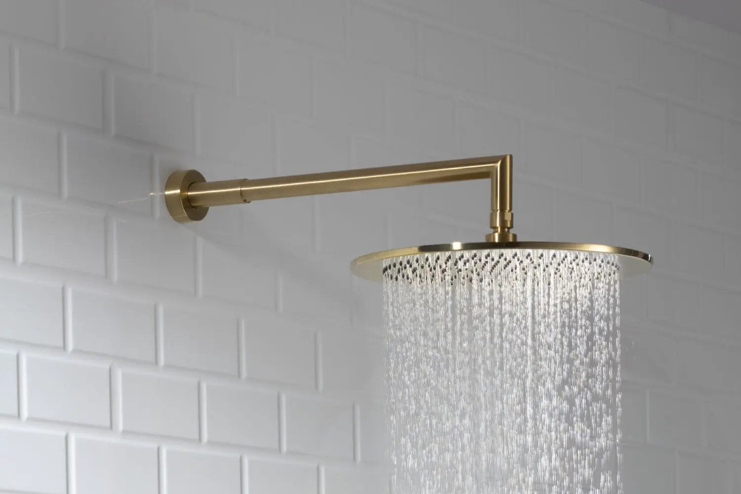 satin brass pvd shower arm