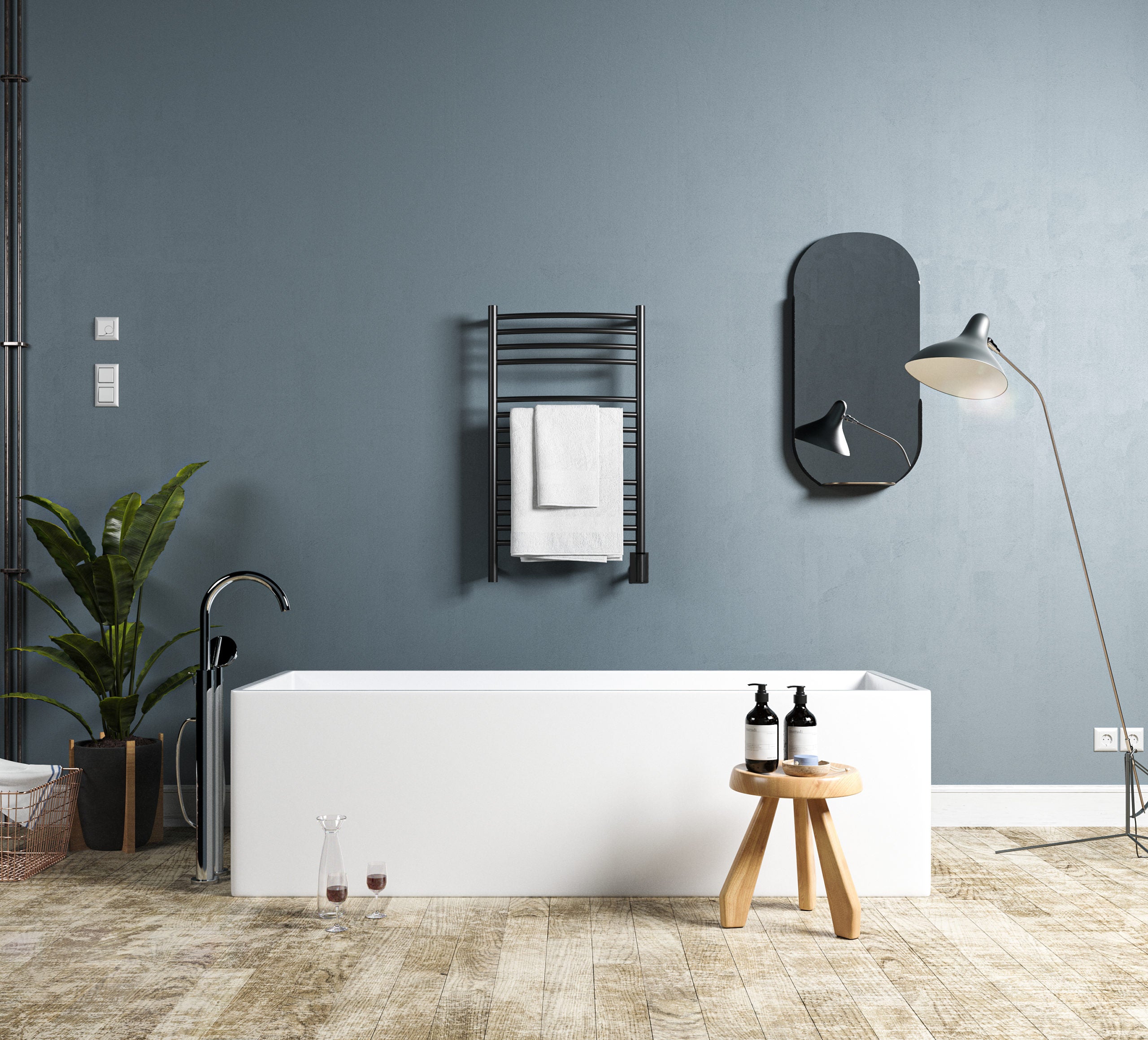 matte black towel warmers
