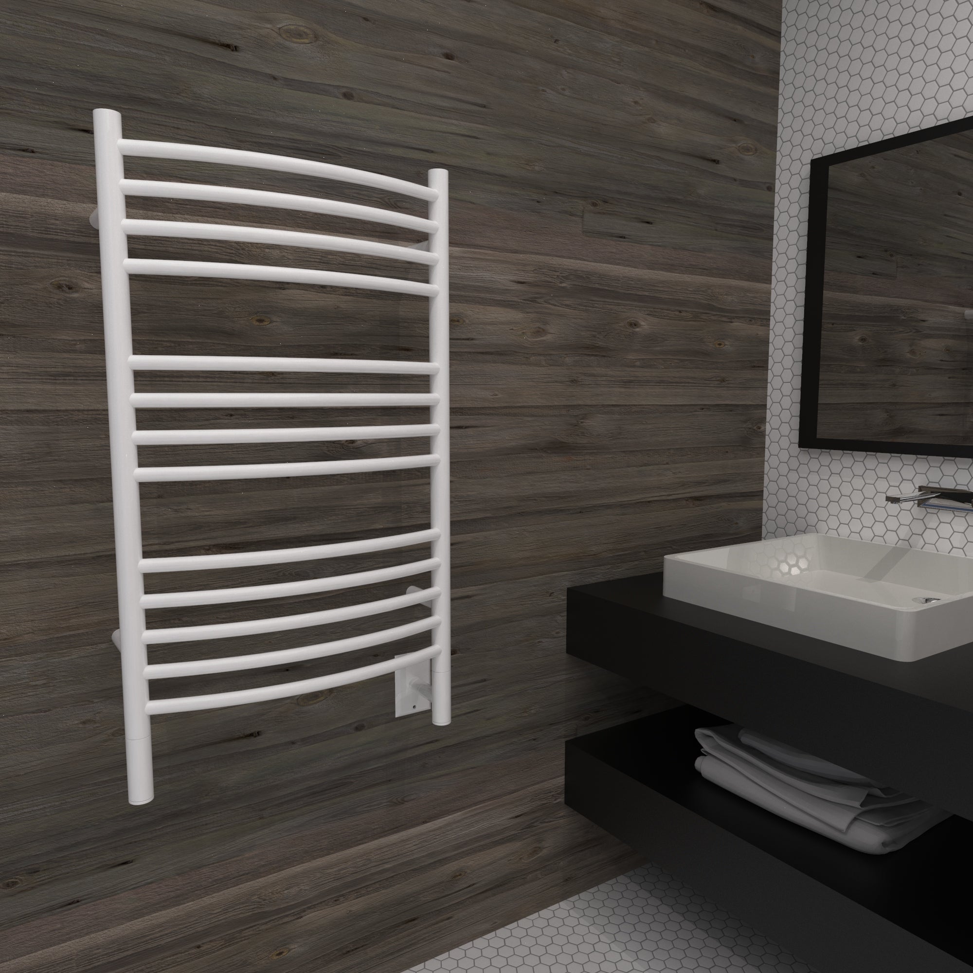 white towel warmers