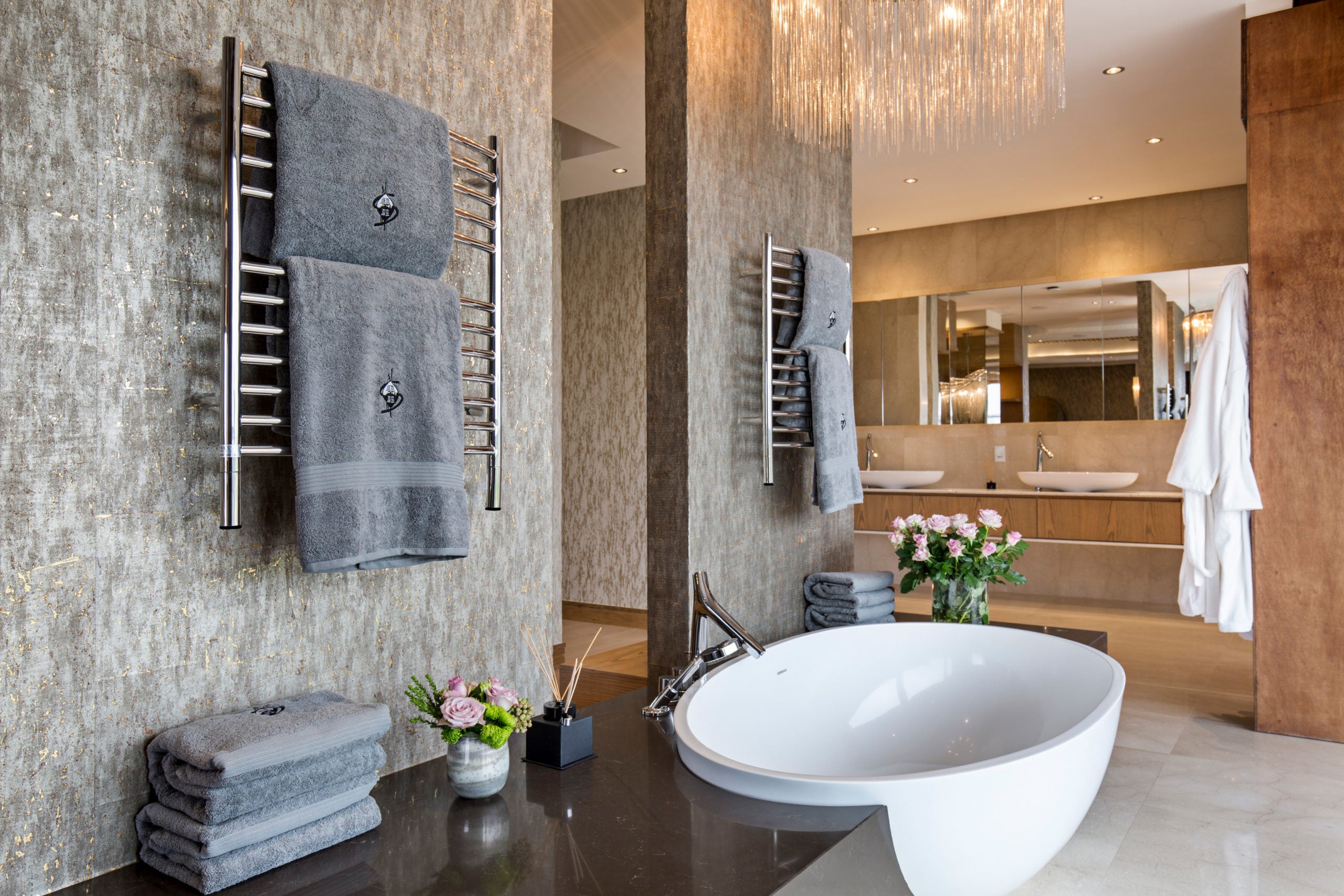 polished towel warmers