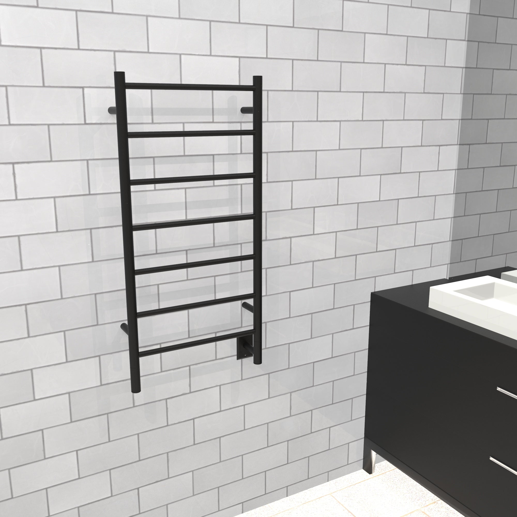 matte black towel warmer