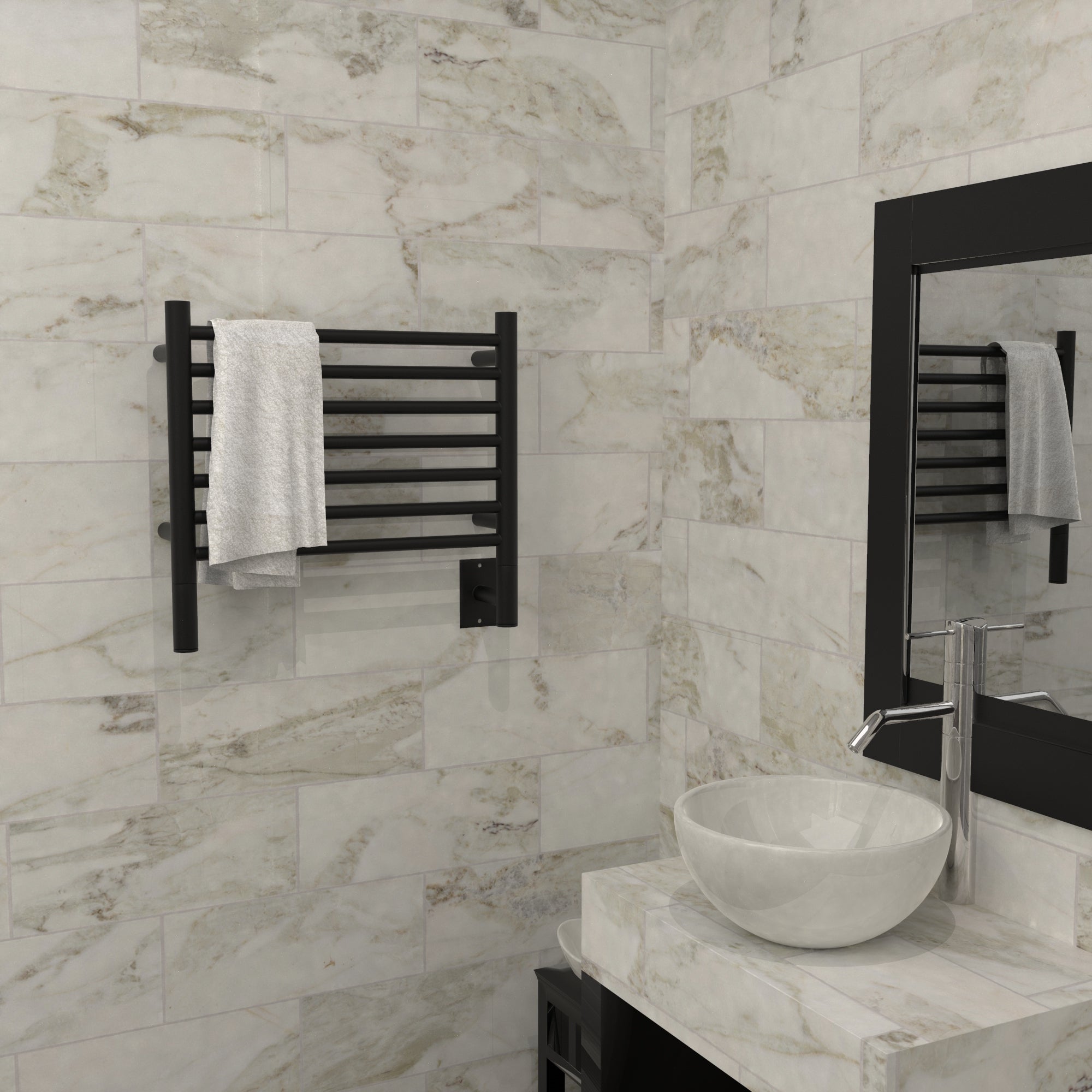 matte black towel warmer