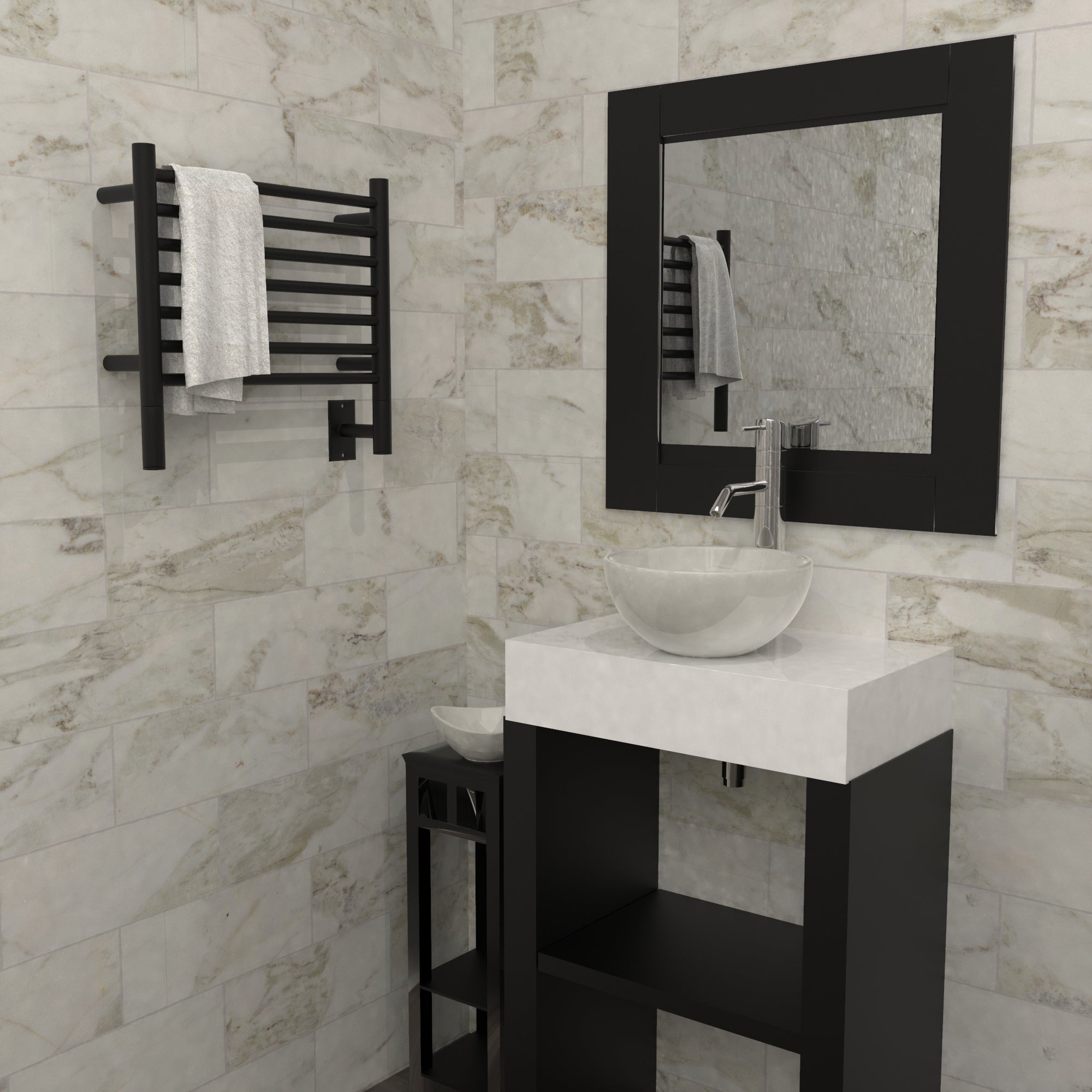 matte black towel warmer