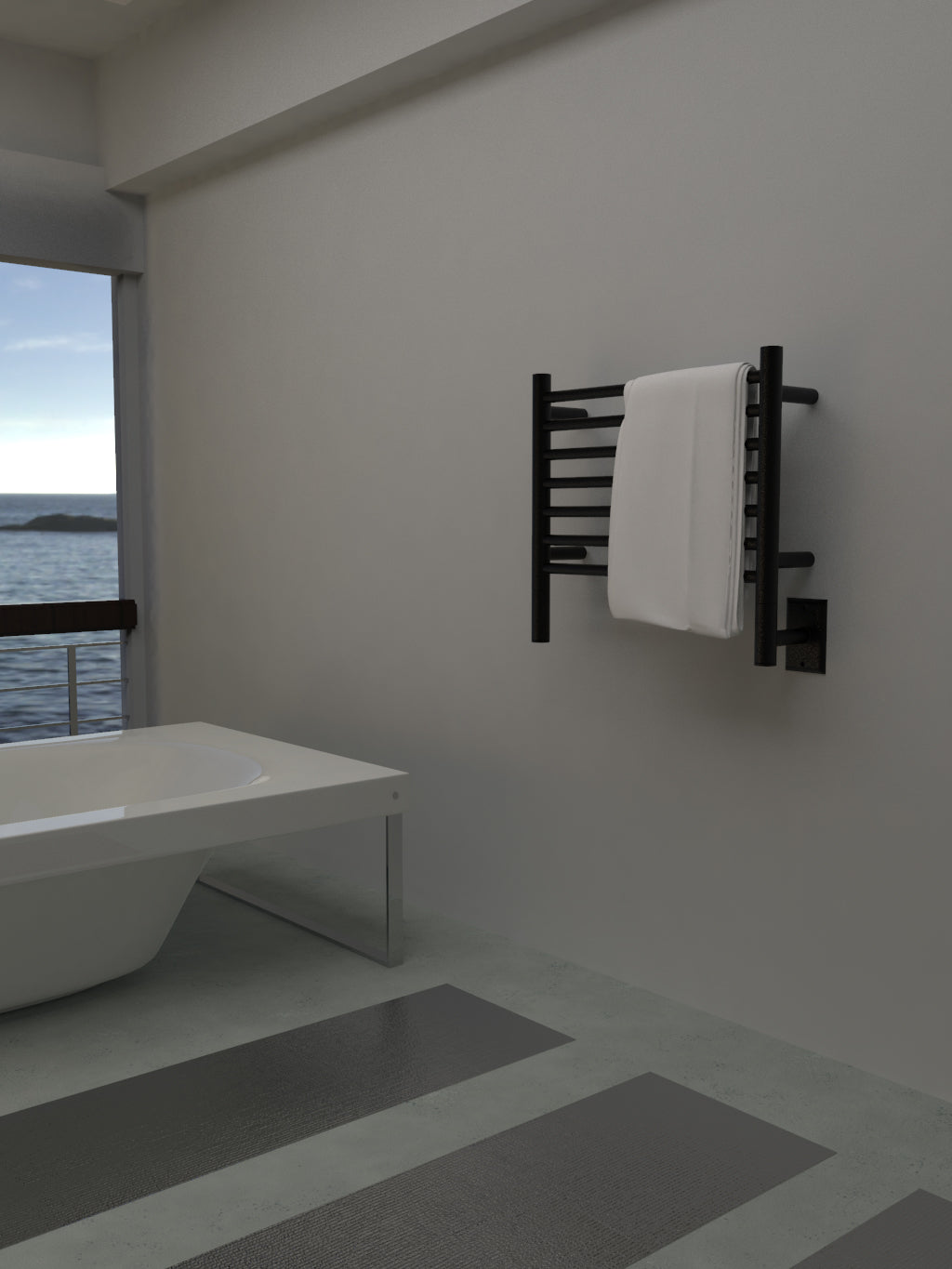 matte black towel warmer