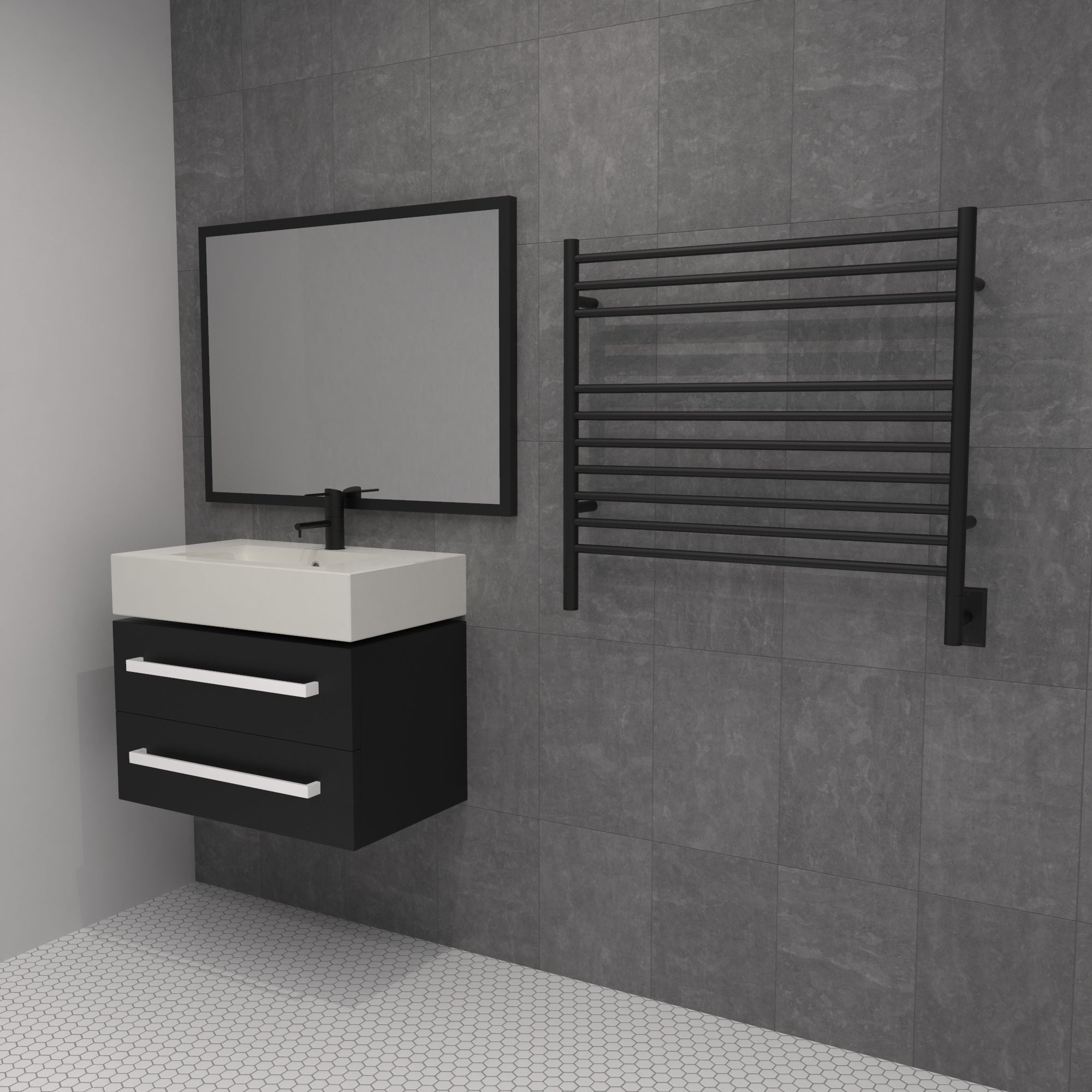 matte black towel warmer