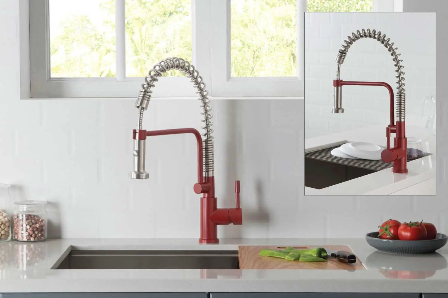 crimson kitchen faucet
