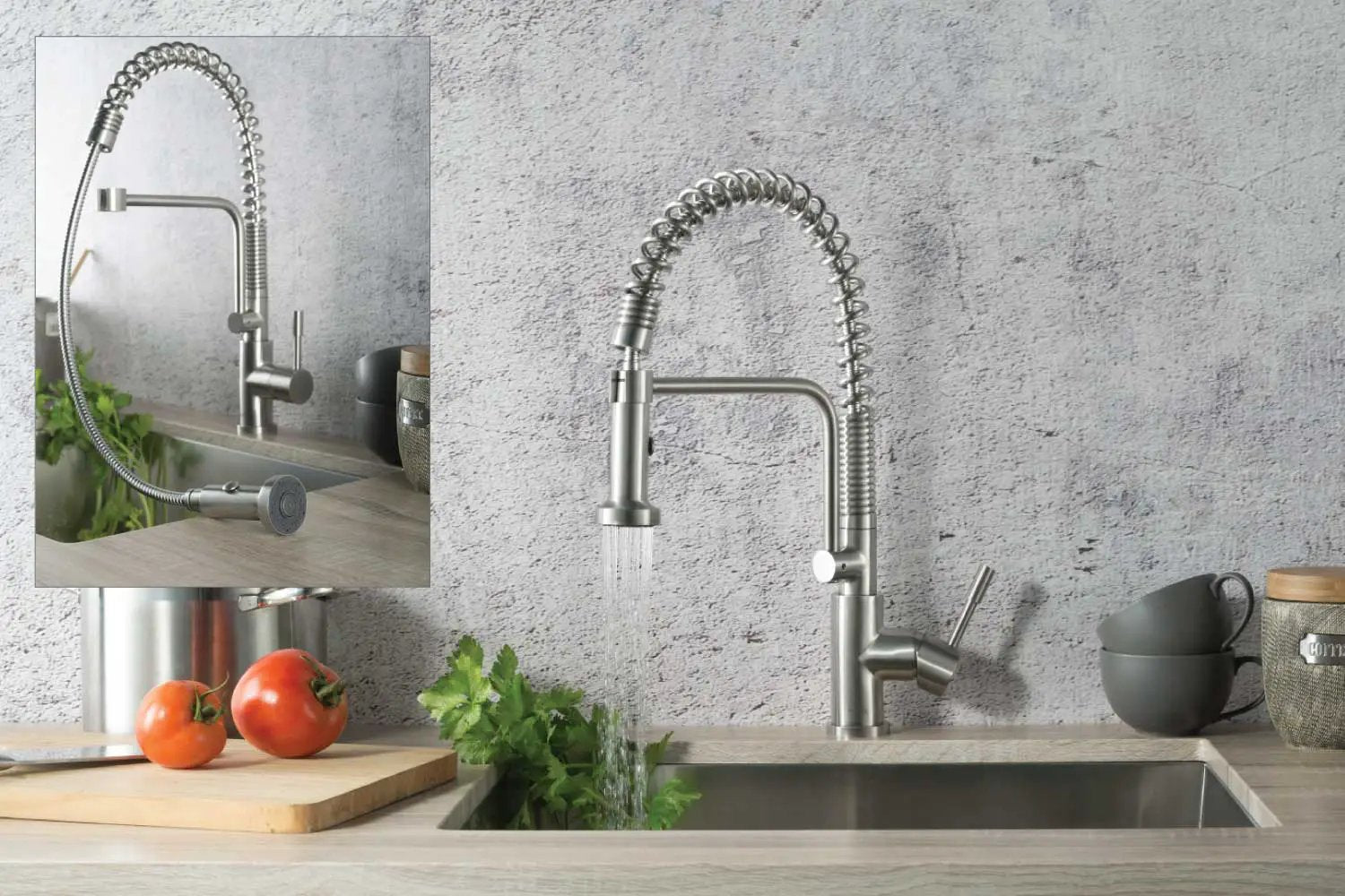 stainless steel kitchen faucet